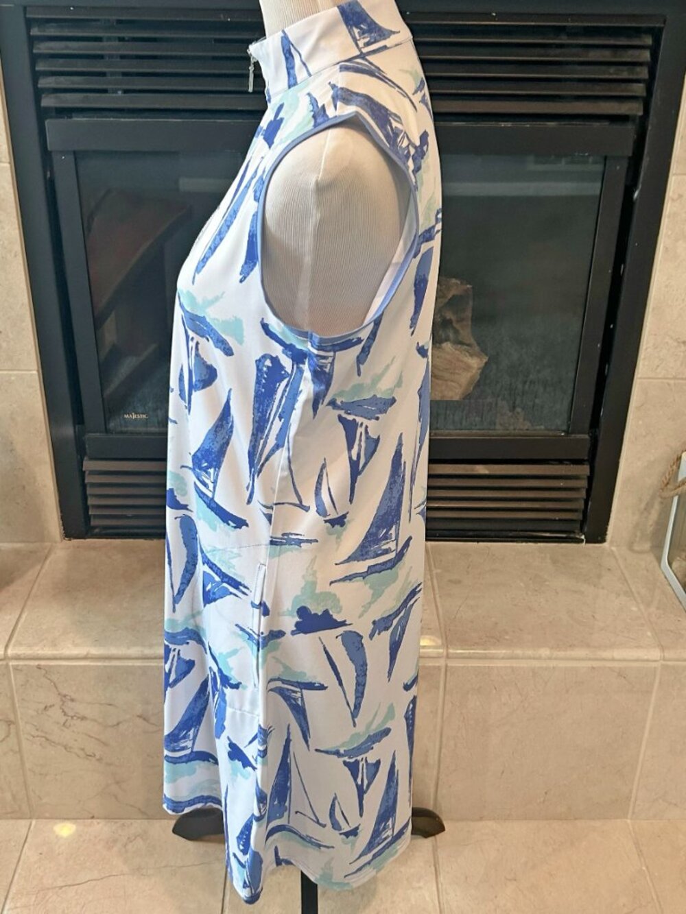 AnaClare Sporty Sailboat Dress. L - Picture 5 of 5